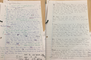 Draft and redraft within a writing unit
