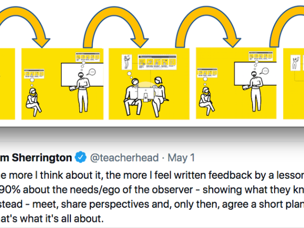 Written feedback on lessons is mostly pointless.  Better to meet, review and plan – together.